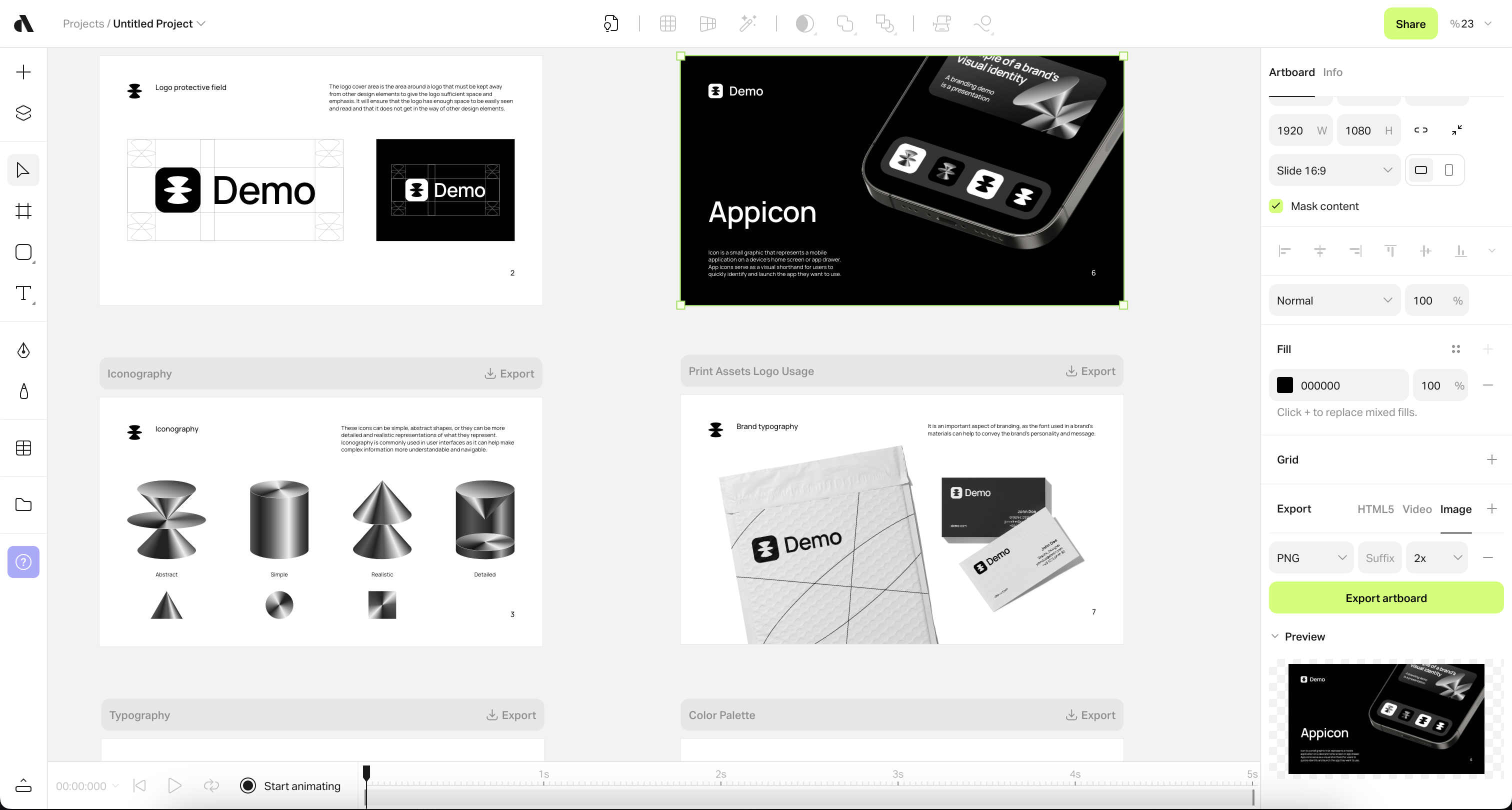 screenshot of Artboard Studio